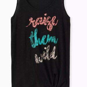 Torrid Size 1 Black Tie Front Tank